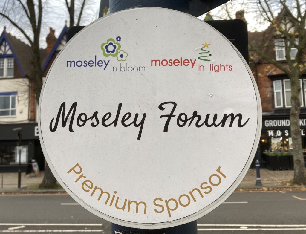 Moseley Forum - sponsor plaque