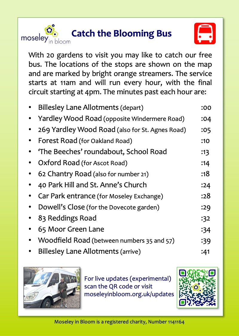 Garden Guide 2026 Bus Timetable